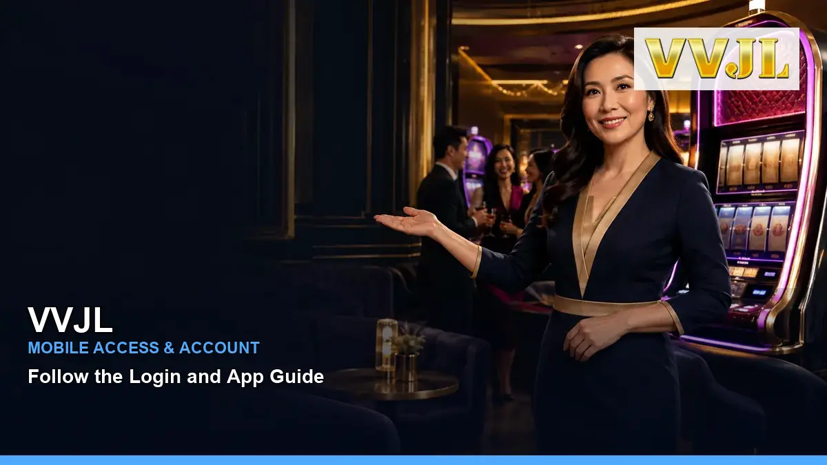 VVJL VIP casino rewards featuring an adult Filipina casino host with a celebratory composition