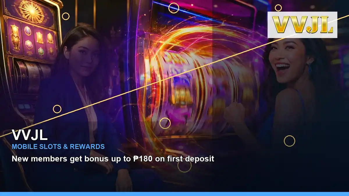 VVJL VIP casino rewards featuring an adult Filipina casino host with a left close-up composition
